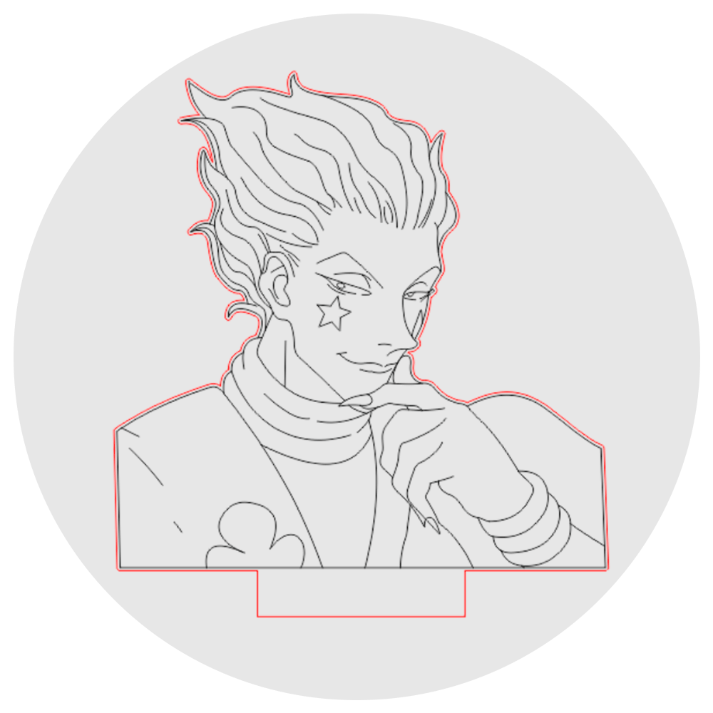 Lámpara 3D Led Hisoka Morow 002 Hunter X