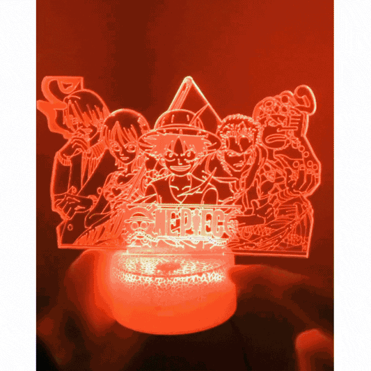 Lámpara 3D Led Luffy Sanji Zoro Nami One Piece