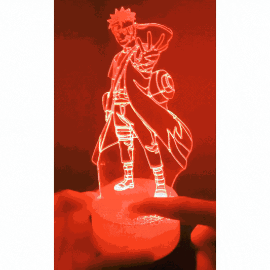 Lámpara 3D Led Naruto Y El Pergamino
