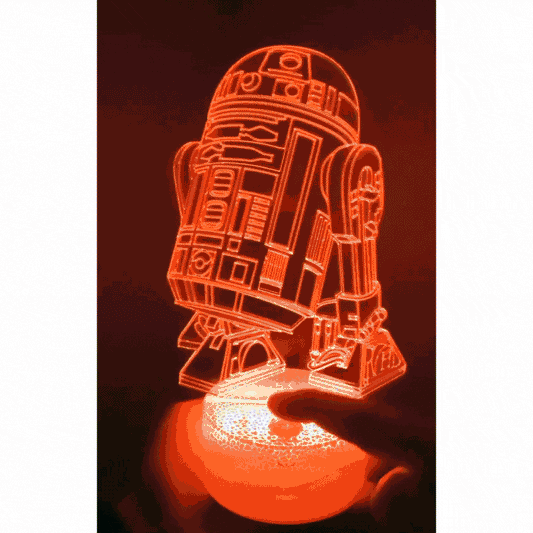 Lámpara 3D Led R2-D2 Star Wars