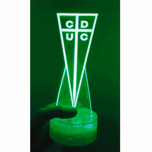 Lámpara Led 3D U Católica Los Cruzados Fútbol Chileno