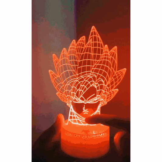 Lámpara 3D Led Goku Saiyayin Dragon Ball