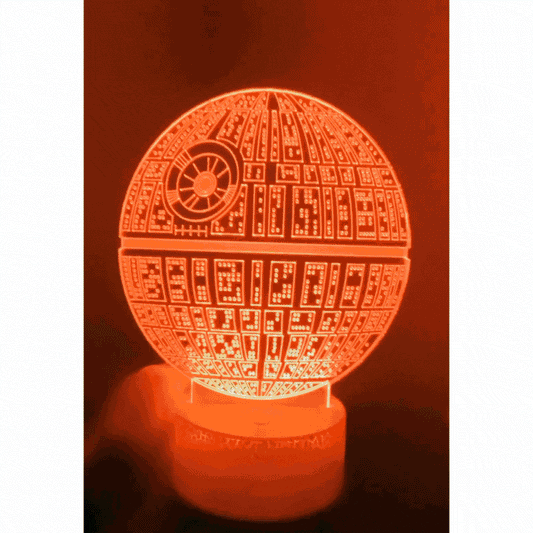 Lámpara 3D Led Estrella de la Muerte Star Wars