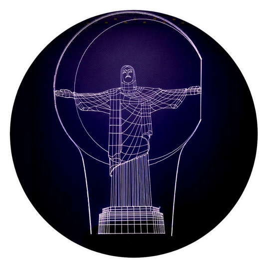Lámpara Led 3D Cristo Redentor Jesús de Nazaret