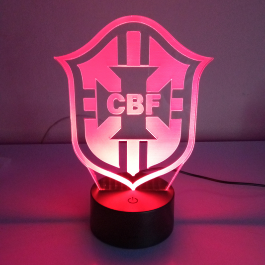 Lámpara 3D Led Selección de Brasil Emblema