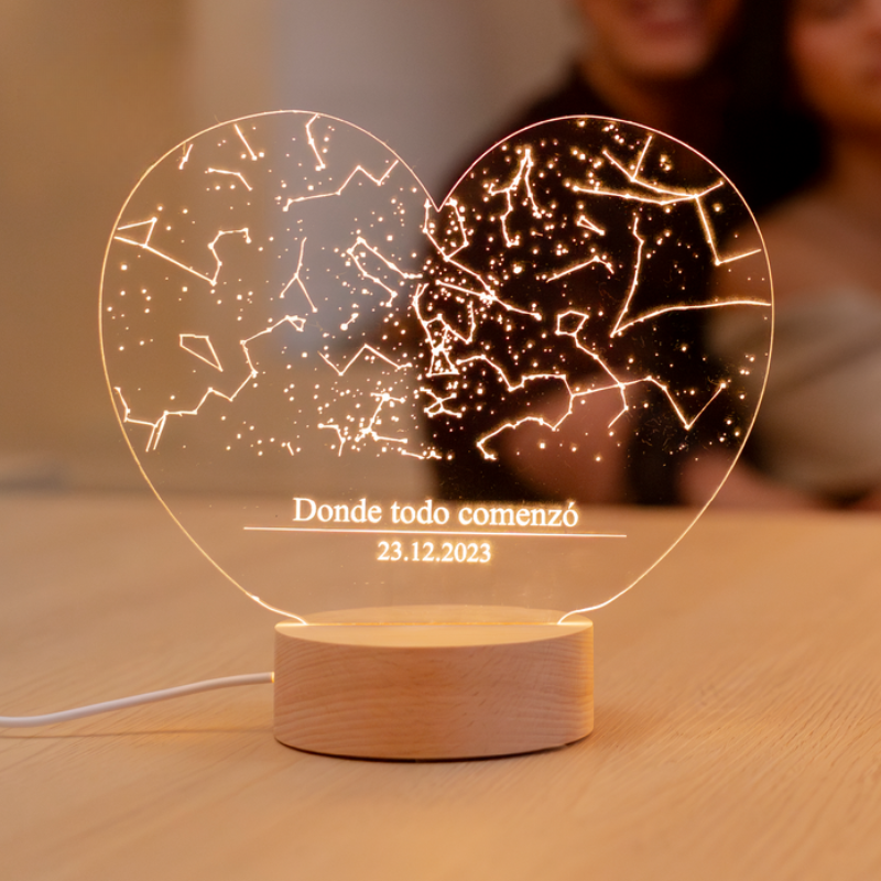 Lámpara Personalizada | Parejas, Cumpleaños, Aniversario, Licenciatura