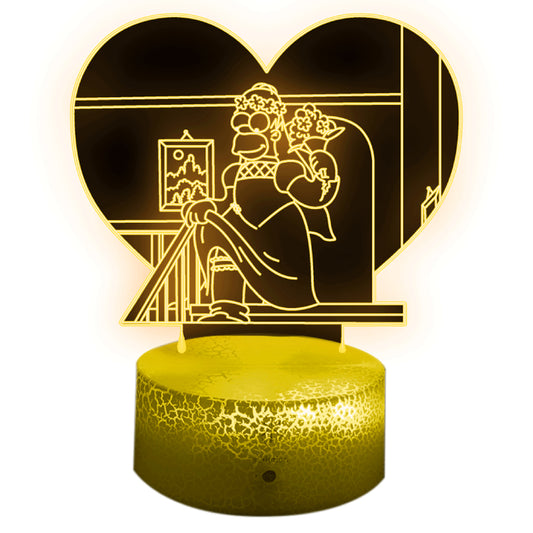 Lámpara 3D Led Homero Vestido de Novia