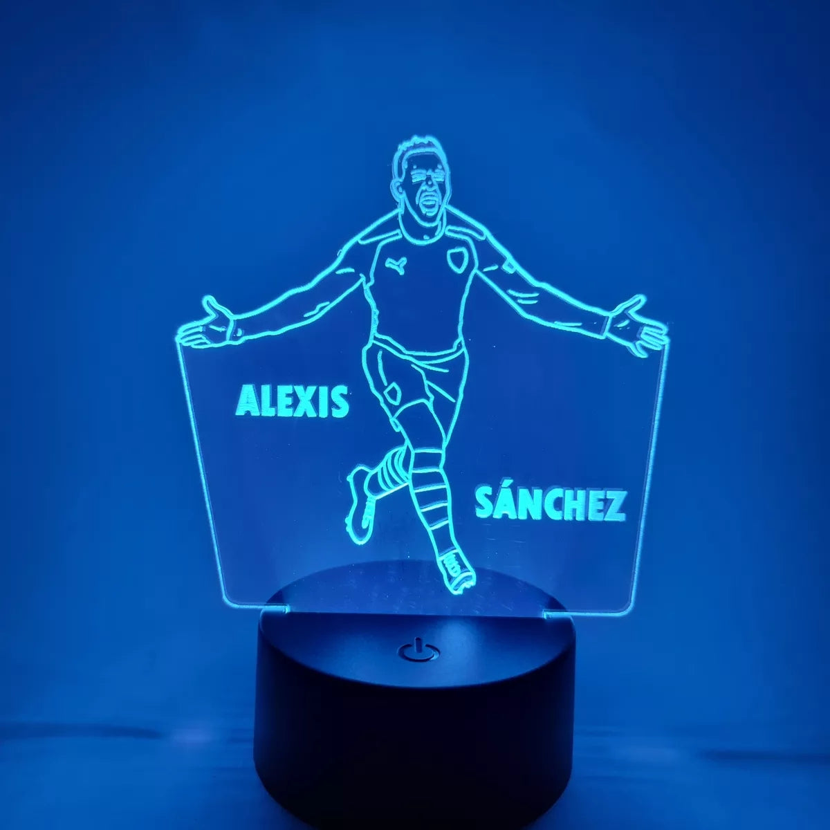 Lámpara De Mesa Alexis Sánchez Fútbol Ilusión 3d