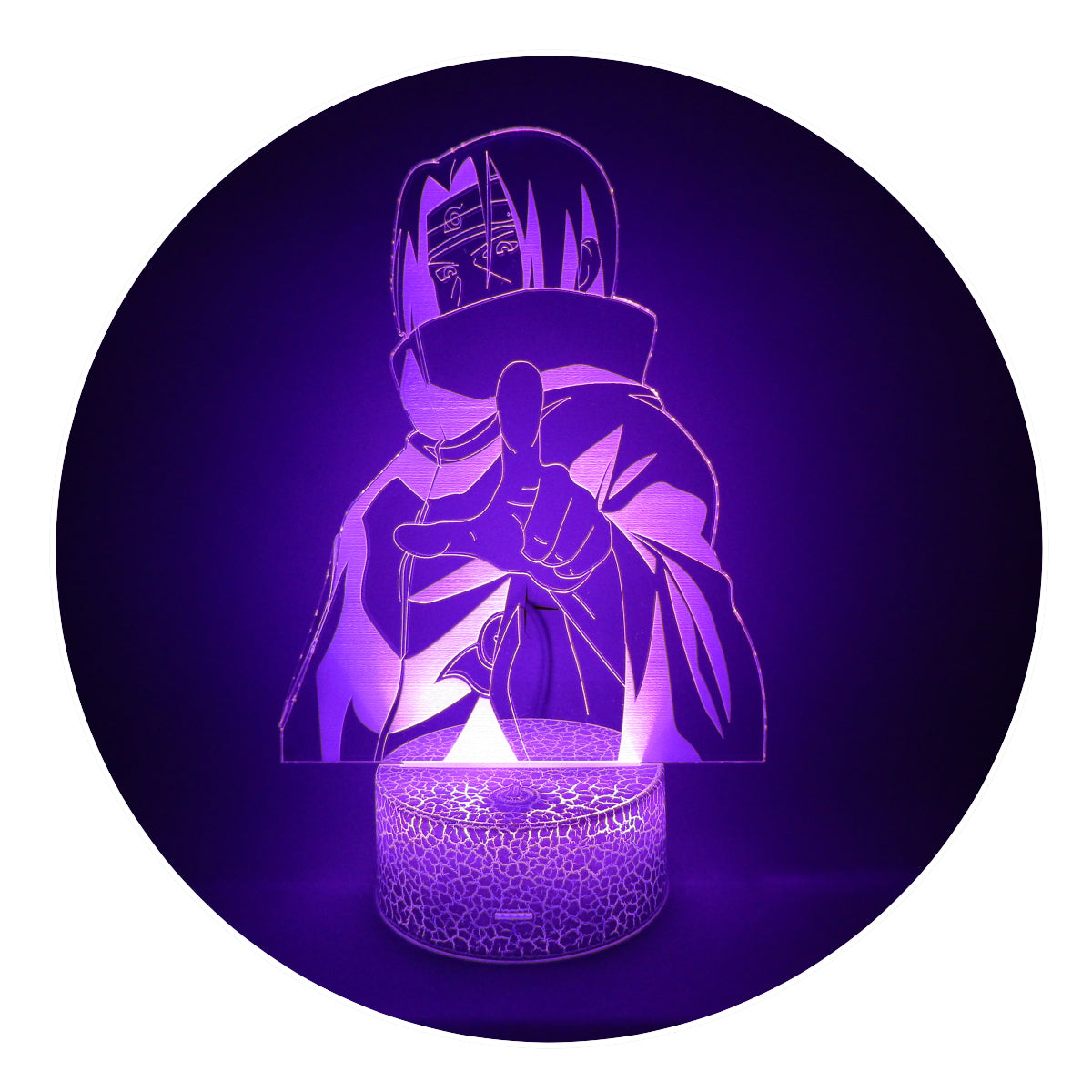 Lámpara 3D Led Itachi Uchiha Naruto 002
