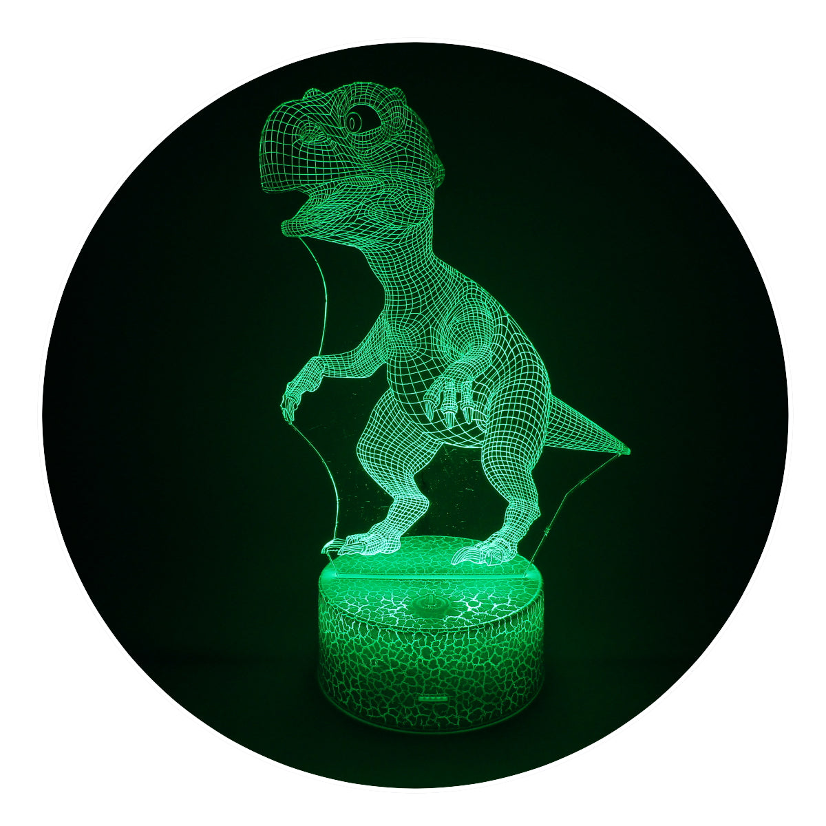 Lámpara 3D Led Dinosaurio T Rex Mundo Jurásico