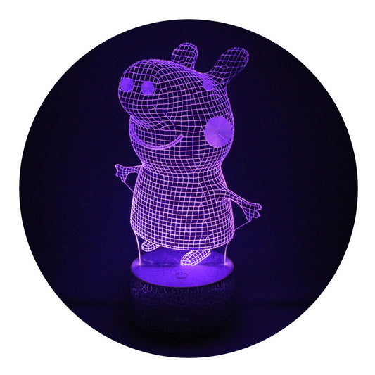 Lámpara 3D Led Peppa Pig