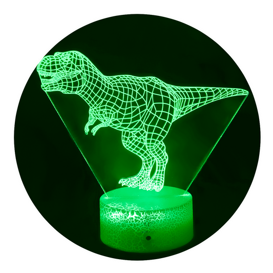 Lámpara 3D Led Tiranosaurio Rex Mundo Jurásico