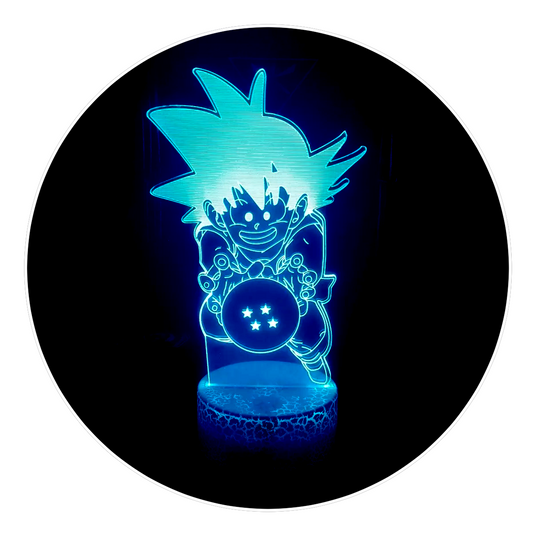Lámpara 3D Led Son Goku Esferas del Dragon