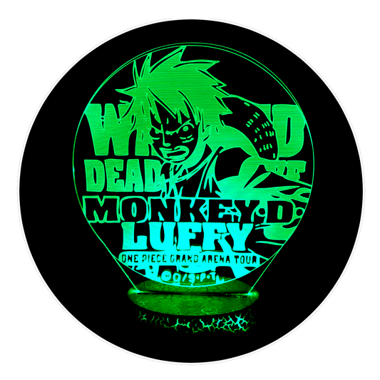 Lámpara 3D Led Monkey D Luffy One Piece