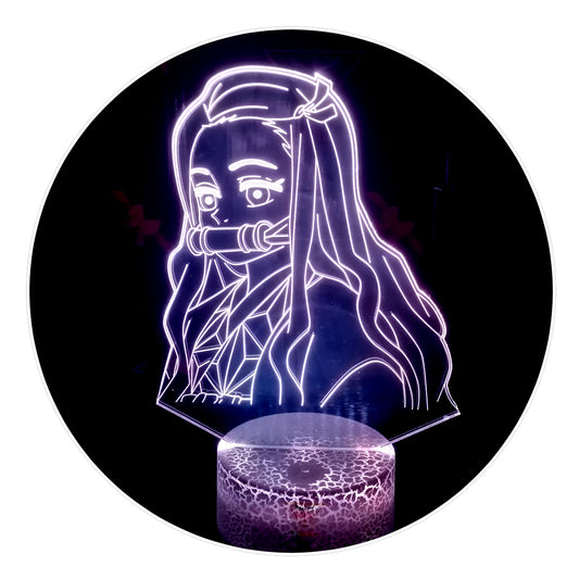 Lámpara 3D Led Nezuko Kamado Kimetsu No Jaiba