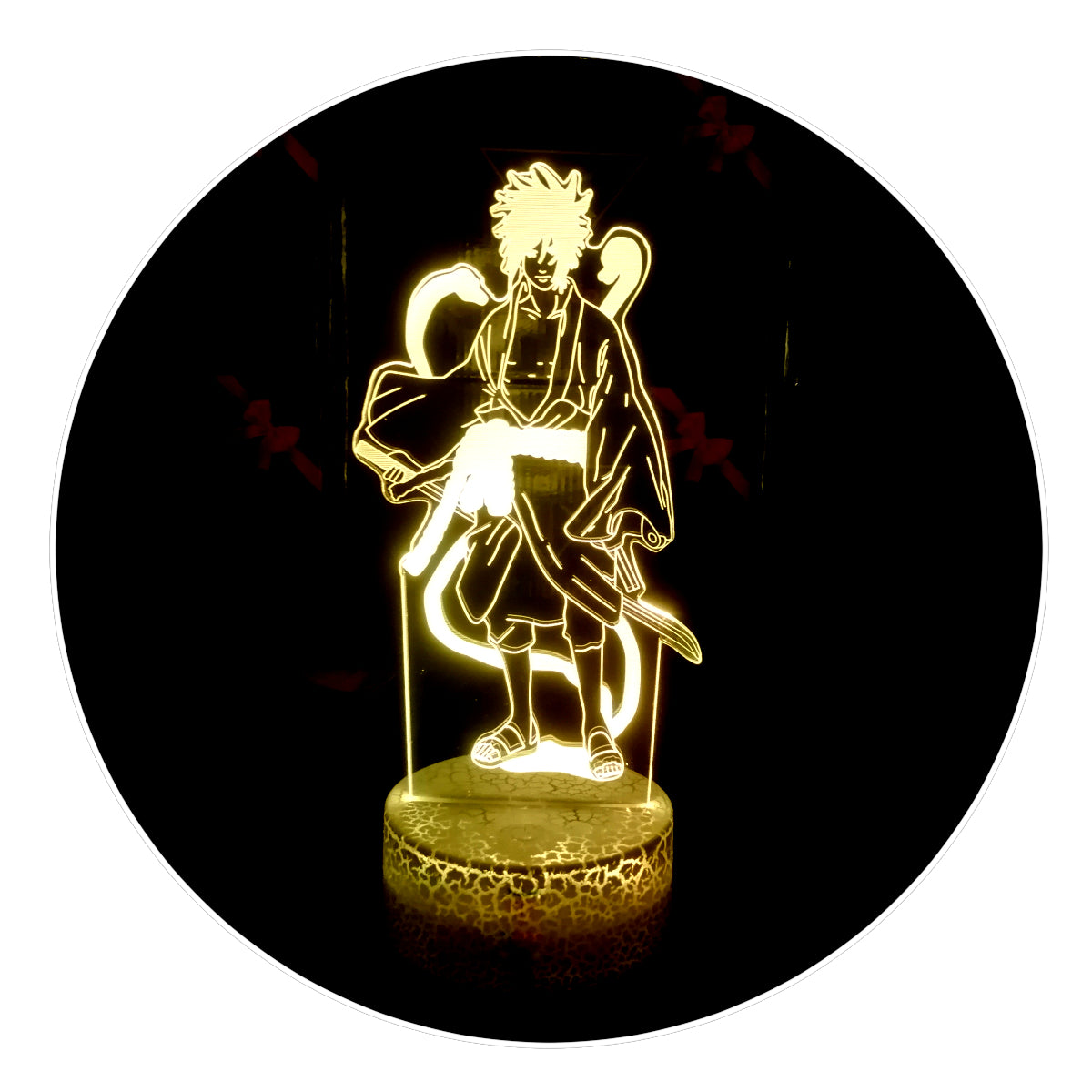 Lámpara 3D Led Sasuke Uchiha 02 Naruto