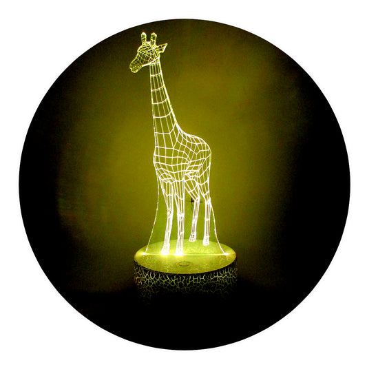 Lámpara 3D Led Jirafa Mundo Animal