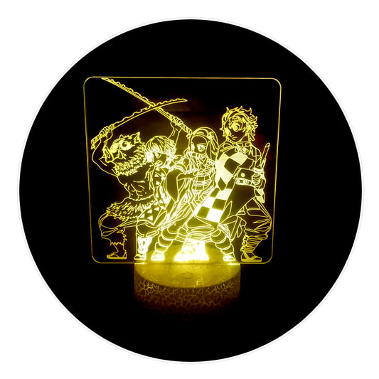 Lámpara 3D Led Kimetsu No Jaiba Equipo