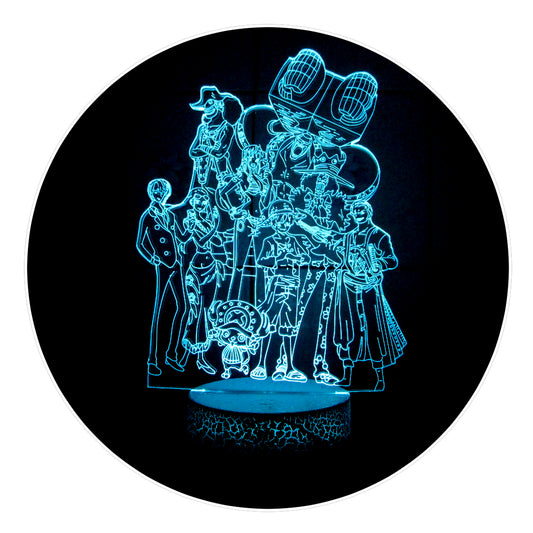 Lámpara 3D Led One Piece Personajes