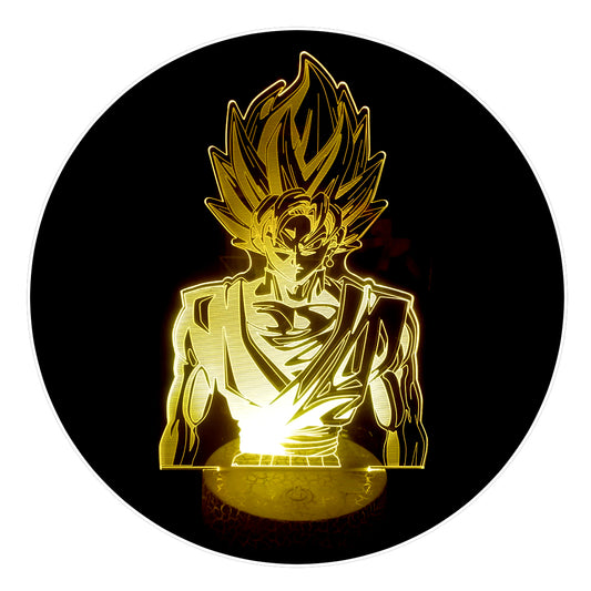 Lámpara 3D Led Black Goku Dragon Ball Super