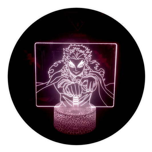 Lámpara 3D Led Kyojuro Rengoku Kimetsu