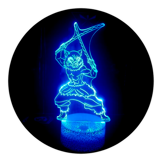 Lámpara 3D Led Inozuke Kimetsu No Jaiba