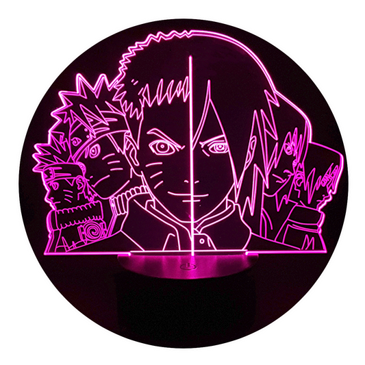 Lámpara 3D Led Sasuke y Naruto Etapas