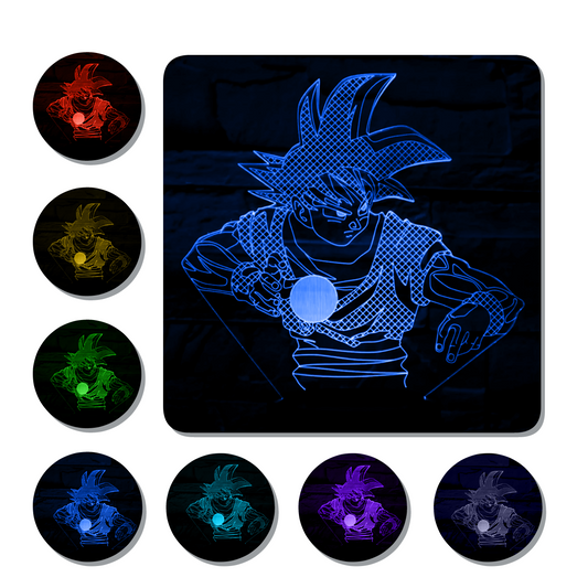 Lámpara 3D Led Goku Kame Hame Ha