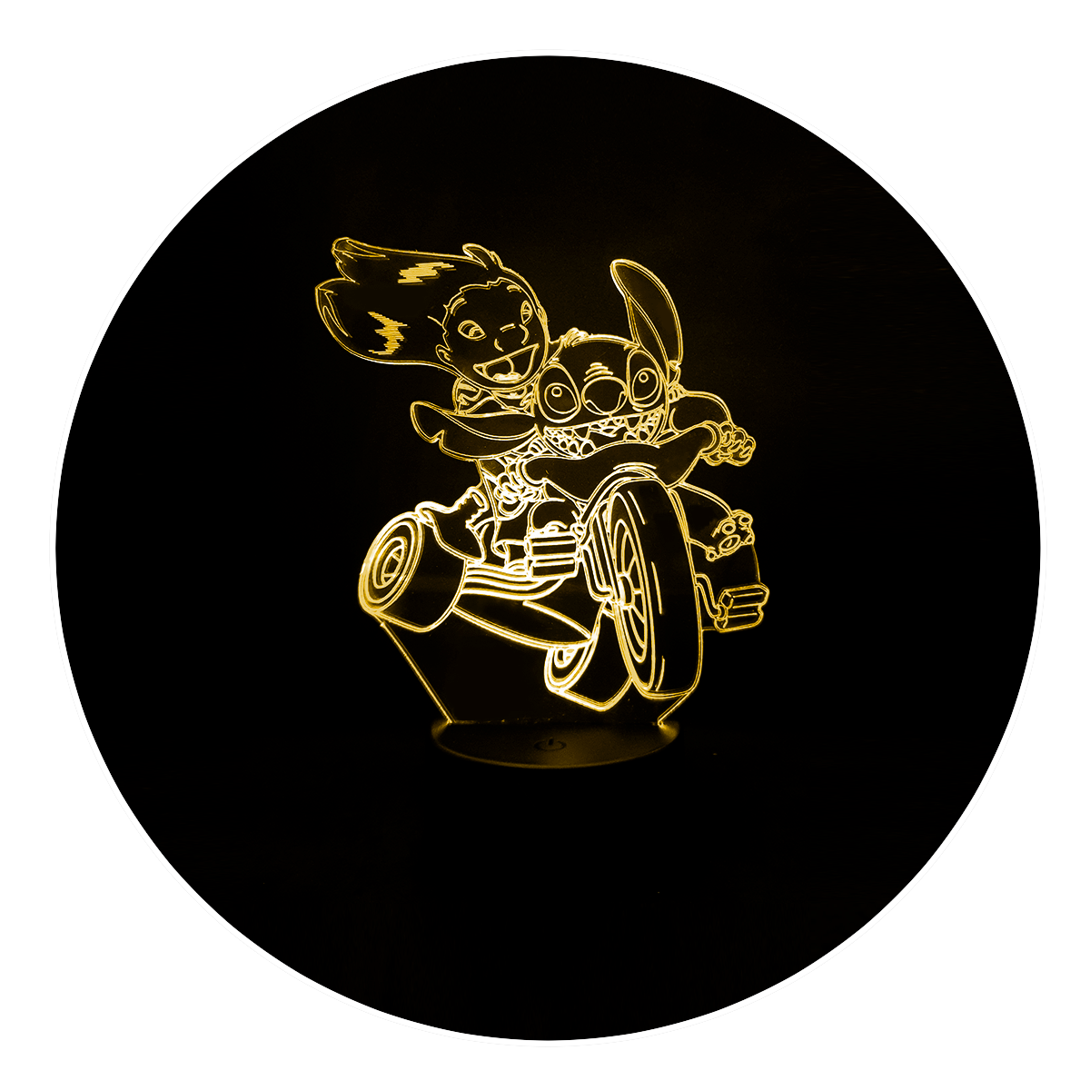 Lámpara 3D Led Stitch y Angela 02