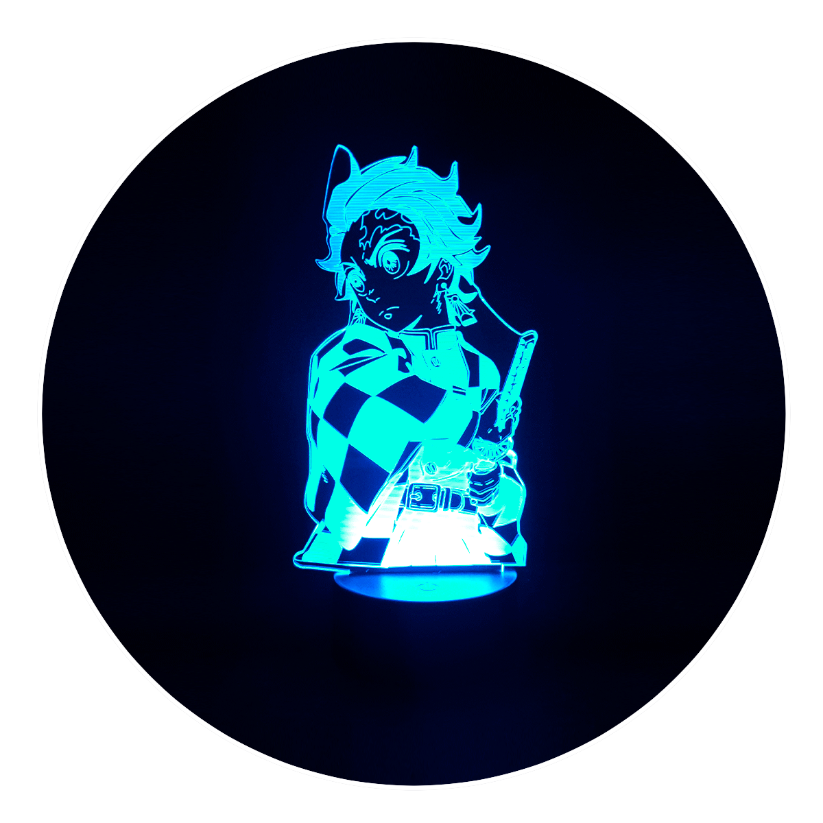 Lámpara 3D Led Tanjiro Kamado 003 Kimetsu No Jaiba