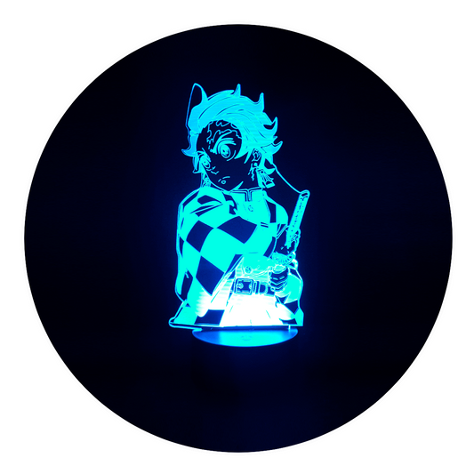 Lámpara 3D Led Tanjiro Kamado 003 Kimetsu No Jaiba