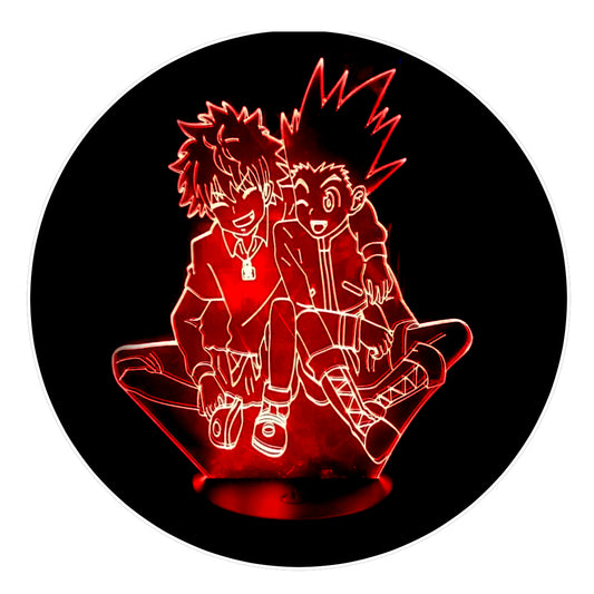 Lámpara 3D Led Gon y Killua Hunter X