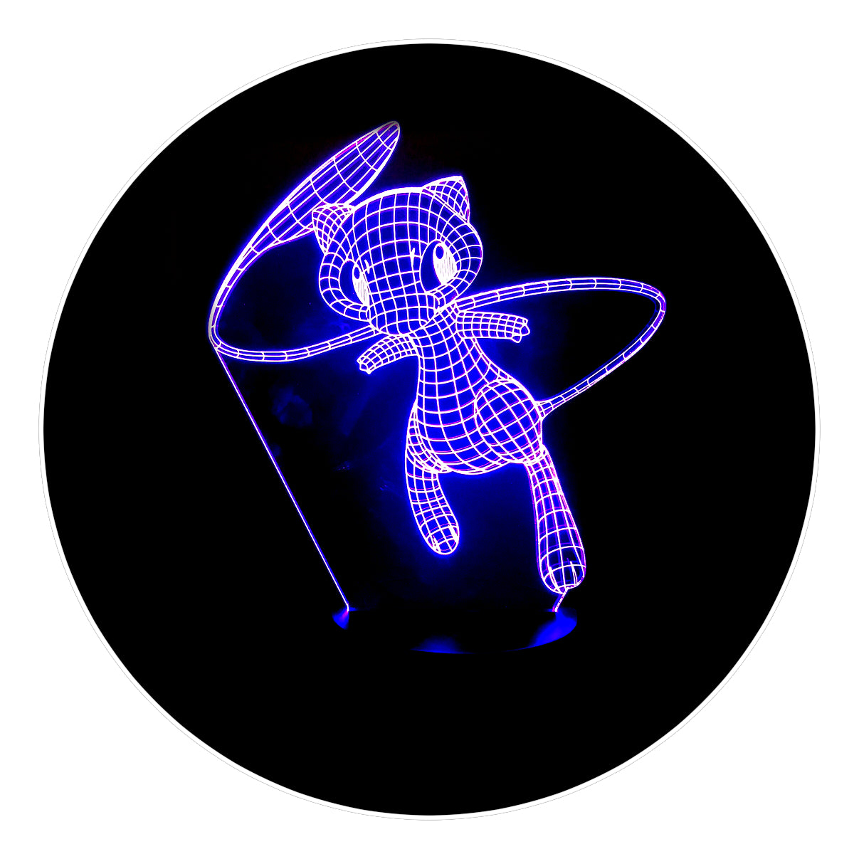 Lámpara 3D Led Mew Pokemon