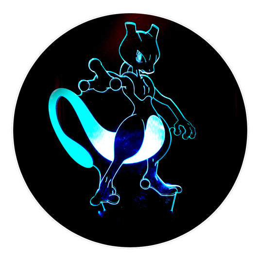 Lámpara 3D Led Mewtwo Pokemon