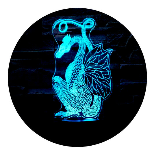 Lámpara 3D Led Dragón Mitológico