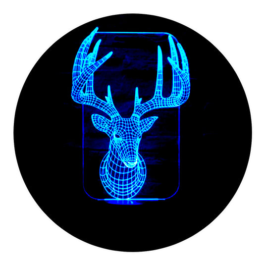 Lámpara 3D Led Ciervo Mundo Mamífero