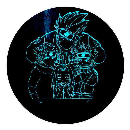 Lámpara 3D Led Naruto Sasuke Sakura y Kakashi 002