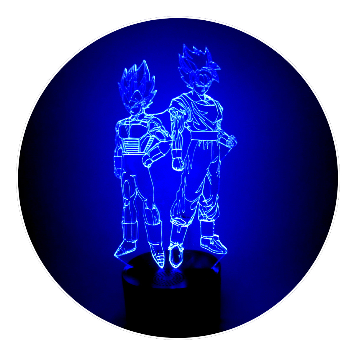 Lámpara 3D Led Vegeta y Goku 002 Dragon Ball