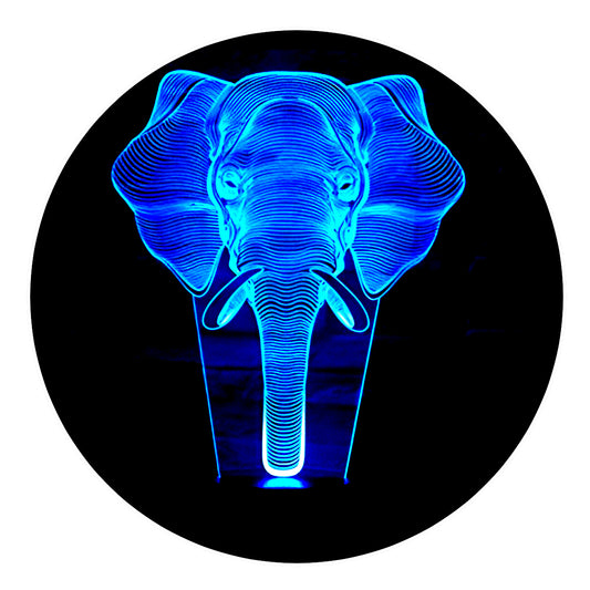 Lámpara 3D Led Elefante Mundo Mamífero 02