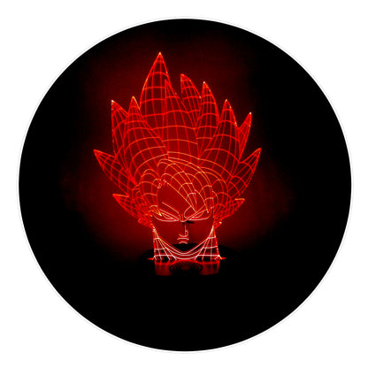 Lámpara 3D Led Goku Saiyayin Dragon Ball