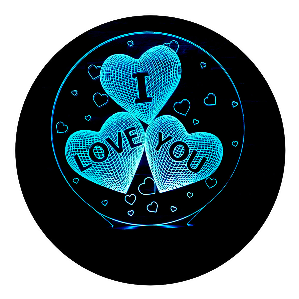 Lámpara 3D Led I Love You Amor 03
