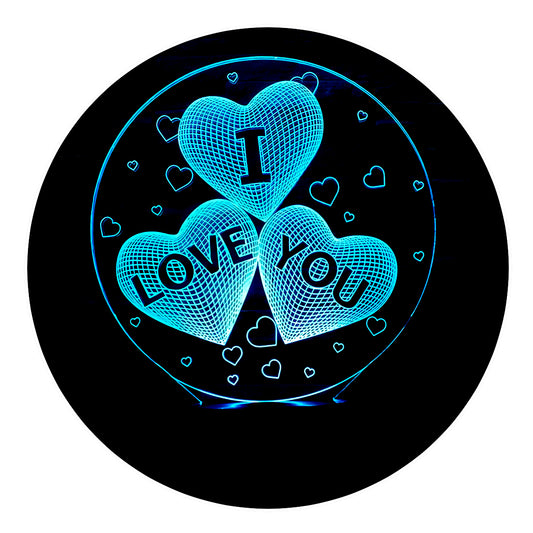Lámpara 3D Led I Love You Amor 03