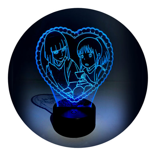 Lámpara 3D Led El Viaje de Chihiro Y Haku