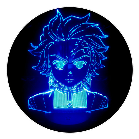 Lámpara 3D Led Tanjiro Kamado 002 Kimetsu