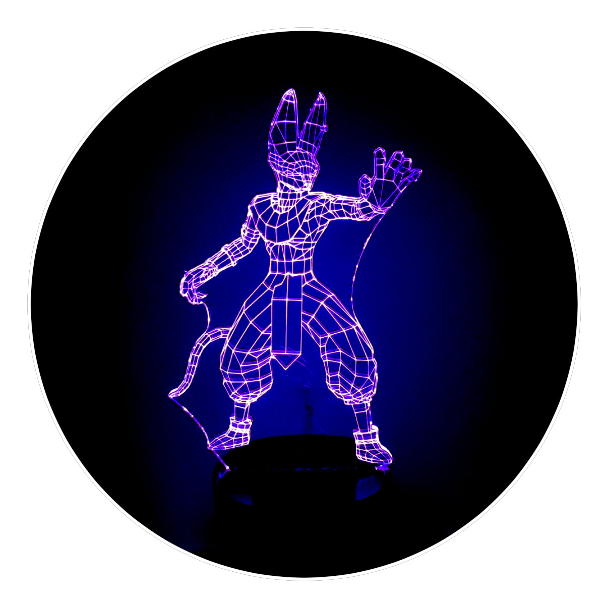 Lámpara 3D Led Beerus Dragon Ball Z