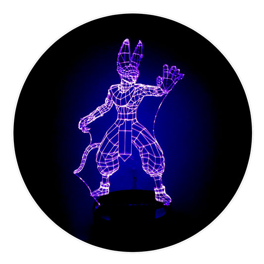 Lámpara 3D Led Beerus Dragon Ball Z