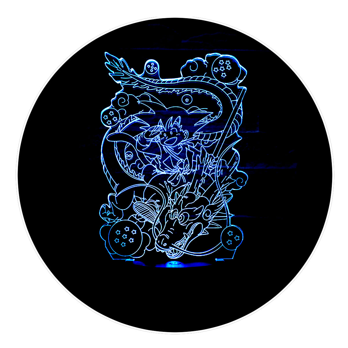Lámpara 3D Led Son Goku y Shenlong 002