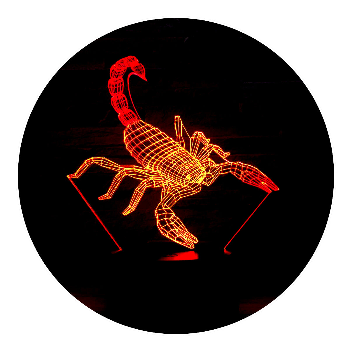 Lámpara 3D Led Escorpión Mundo Animal