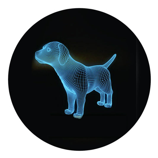 Lámpara 3D Led Perrito Tierno