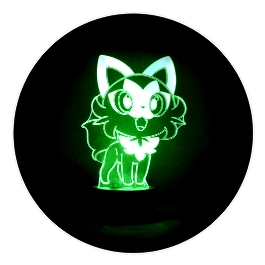 Lámpara 3D Led Sprigatito Pokemon